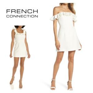 French Connection whisper light ivory dress. Size 2. Retail $148